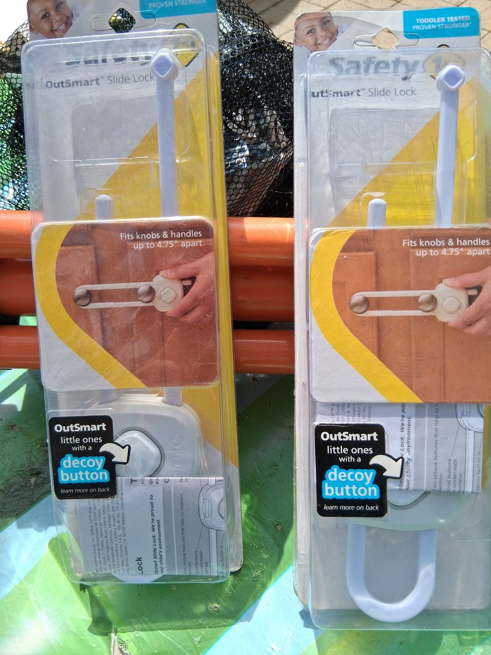 Safety 1st OutSmart White Slide Lock - Child Safety Door/Drawer Lock